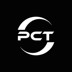 PCT logo. P C T design. White PCT letter. PCT, P C T letter logo design. P C T letter logo design in FIVE, FOUR, THREE, style. letter logo set in one artboard. P C T letter logo vector design.