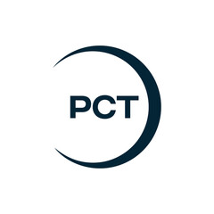 PCT logo. P C T design. White PCT letter. PCT, P C T letter logo design. P C T letter logo design in FIVE, FOUR, THREE, style. letter logo set in one artboard. P C T letter logo vector design.