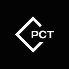 PCT logo. P C T design. White PCT letter. PCT, P C T letter logo design. P C T letter logo design in FIVE, FOUR, THREE, style. letter logo set in one artboard. P C T letter logo vector design.