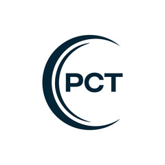Obraz premium PCT logo. P C T design. White PCT letter. PCT, P C T letter logo design. P C T letter logo design in FIVE, FOUR, THREE, style. letter logo set in one artboard. P C T letter logo vector design.