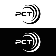 PCT logo. P C T design. White PCT letter. PCT, P C T letter logo design. P C T letter logo design in FIVE, FOUR, THREE, style. letter logo set in one artboard. P C T letter logo vector design.