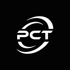 PCT logo. P C T design. White PCT letter. PCT, P C T letter logo design. P C T letter logo design in FIVE, FOUR, THREE, style. letter logo set in one artboard. P C T letter logo vector design.