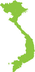Vietnam map color illustration vector
