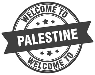 Obraz premium Welcome to Palestine stamp. Palestine round sign