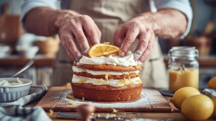 A Homemade Lemon Layer Cake