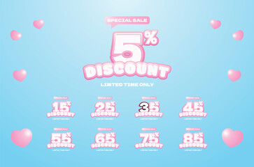 Discount Sale Fun Vector Design Collections