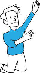 Illustration of a Happy Business Person, Depicting Success and Positivity in a Professional Environment, Perfect for Corporate, Entrepreneurial, and Workplace Wellness Themes