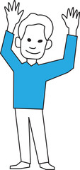 Illustration of a Happy Business Person, Depicting Success and Positivity in a Professional Environment, Perfect for Corporate, Entrepreneurial, and Workplace Wellness Themes