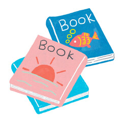 かわいい3冊の絵本のイラスト