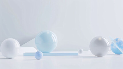 Abstract dream flowing planet 3D rendering aesthetic three-dimensional e-commerce background