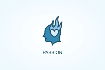 Passion vector  or logo sign symbol illustration