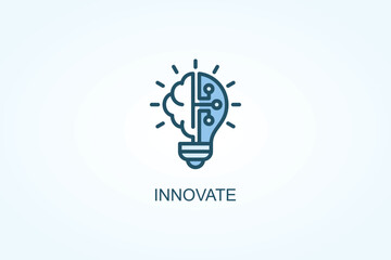 Innovate vector  or logo sign symbol illustration