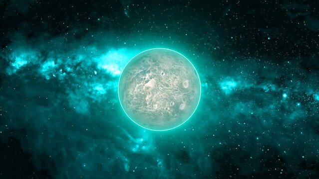 Ceres planet in space with star and galaxy universe cosmos on object and science