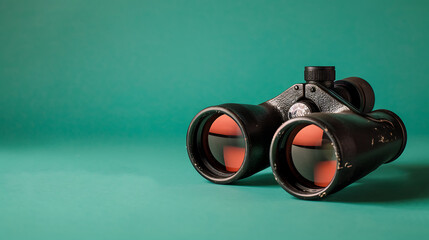 binoculars The picture shows the vision of looking far ahead with goals