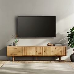 Frame mockup, ISO A paper size. Living room wall poster mockup. Interior mockup with house background. Modern interior design. 3D render