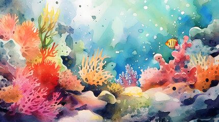 Coral reef's Watercolor