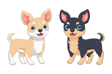 Cartoon happy Chihuahua dog breed