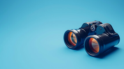 binoculars The picture shows the vision of looking far ahead with goals