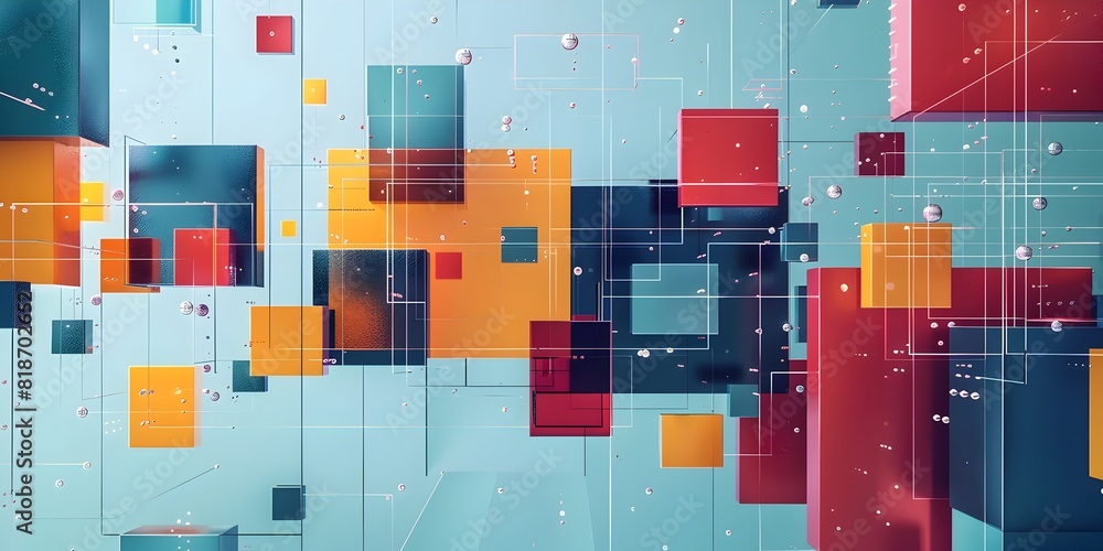 Aufkleber geometric abstraction visually exploring design fundamentals for educational purposes