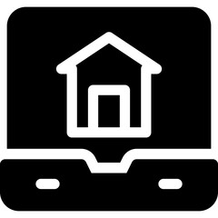 laptop with home icon