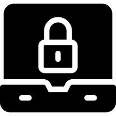 laptop with security icon