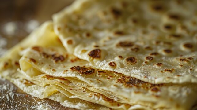 Close-up of Traditional Lefse for Food Poster Generative AI