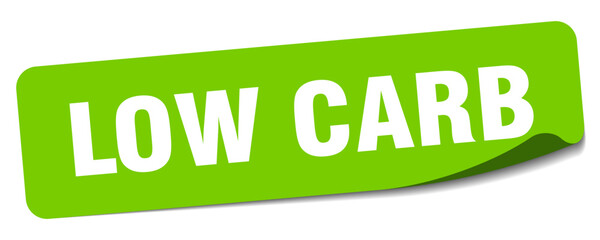 low carb sticker. low carb label