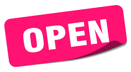 open sticker. open label