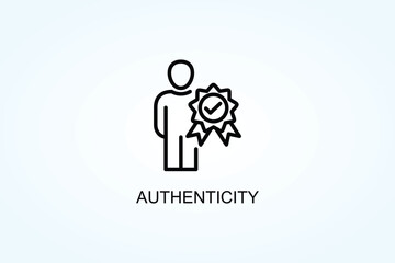 Authenticity Vector  Or Logo Sign Symbol Illustration