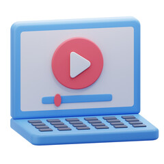 Video learning 3d illustration