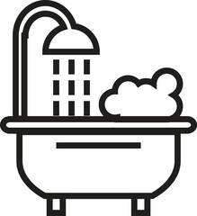 bathup vector icon line template