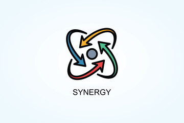 Synergy Vector  Or Logo Sign Symbol Illustration