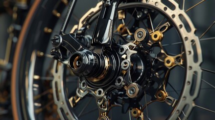 Obraz premium bicycle hydraulic brake disc.