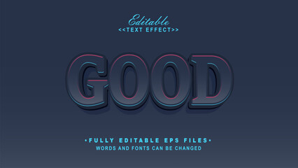 editable good text effect.typhography logo