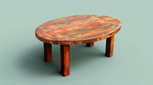 A unique table that shifts from wooden to another texture upon touch.