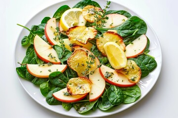 Vibrant Thyme and Dijon Vinaigrette Baby Spinach Salad
