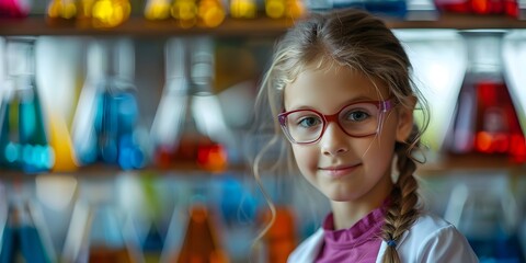Young Student Embracing the Wonders of Scientific in the Classroom