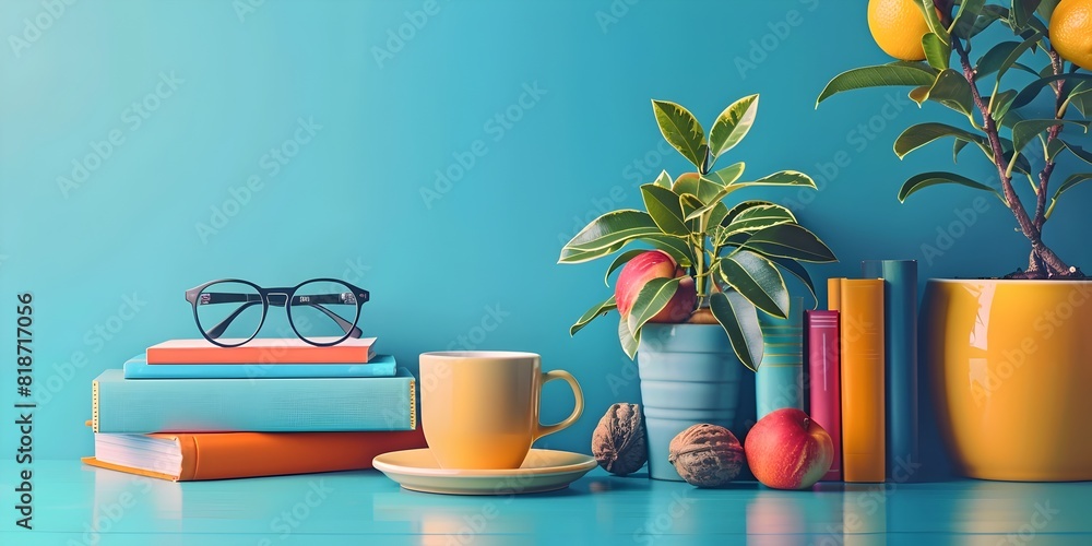 Poster curated workspace for web developer subscription box delivery