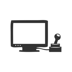 Video game console silhouette