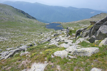 Landscape of Rila Mountain near Kalin peak, Bulgaria