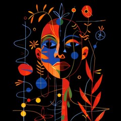 A beautiful vibrant abstract illustration for graphic design