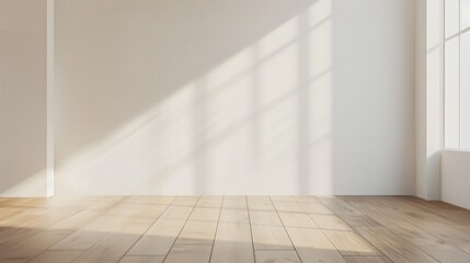 minimalistic abstract gentle light beige background ,light and intricate shadow from the window.