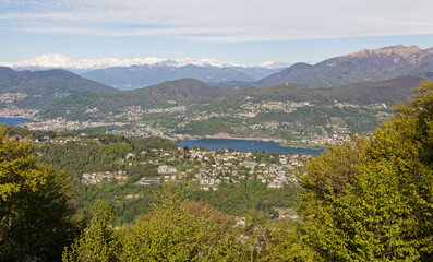 Fototapeta premium Panorama autour de Lugano