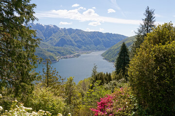 Panorama autour de Lugano depuis le jardin botanique