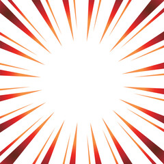 Obraz premium 赤いグラデーションの集中線の素材