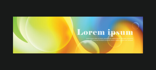 Abstract blurred colorful horizontal banner and cover background concept