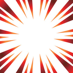 赤いグラデーションの集中線の素材