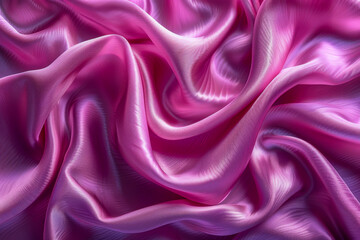 Luxurious Pink Satin Fabric Texture with Elegant Flowing Waves for Fashion and Textile Design