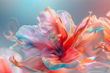 Colorful flower graphic poster PPT background, abstract flower computer wallpaper background