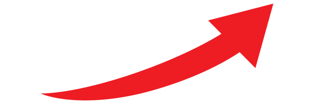 Red 3d arrow going down stock icon on white background. Bankruptcy, financial market crash icon for your web site design, logo, app, UI. graph chart downtrend symbol. chart going down sign. Vector 